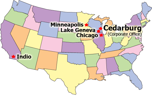 Casting Solutions Sales Offices in  Lake Geneva, Chicago, Indio and Minneapolis